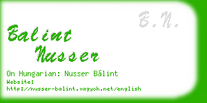 balint nusser business card